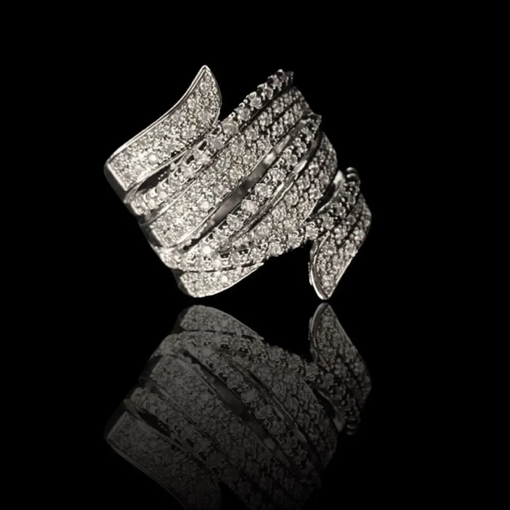 .925 Sterling Silver Multi-Layer Ring - Picture 7 of 8